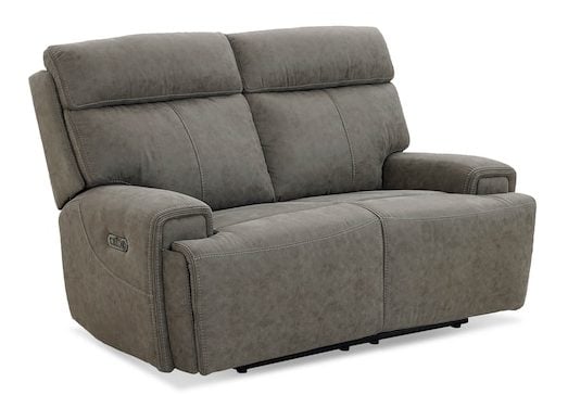 Bassett Club Level 3535-P42S Nathan Power Reclining Loveseat - Nathan Shadow