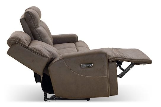 Bassett Club Level 3535-P62J Nathan Power Reclining Sofa - Nathan Java Bassett Club Level 3535-P62J Nathan Power Reclining Sofa - Nathan Java