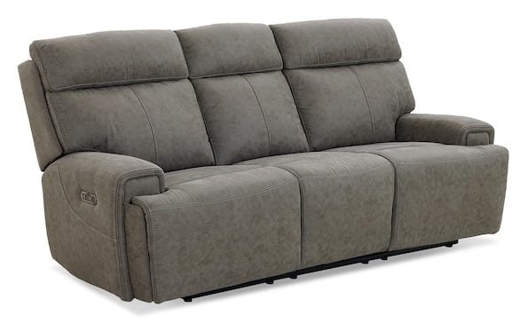 Bassett Club Level 3535-P62S Nathan Power Reclining Sofa - Nathan  Shadow