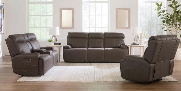 Bassett Club Level 3535-P62J Nathan Power Reclining Sofa - Nathan Java Bassett Club Level 3535-P62J Nathan Power Reclining Sofa - Nathan Java