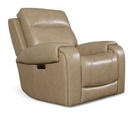 Bassett Club Level 3760-P0C Avery Leather Zero Gravity Power Recliner - Avery Champagne