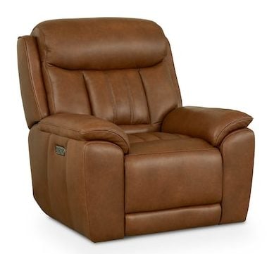 Bassett Club Level 3762-P0TC Benson Leather Zero Gravity Power Recliner - Benson Tuscan Cafe