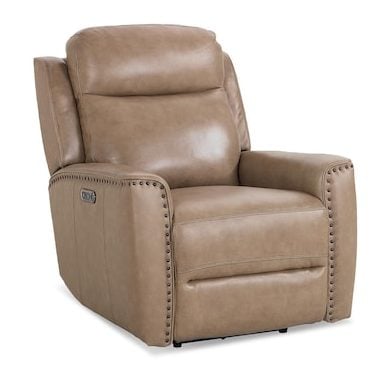 Bassett Club Level 3793-P0W Douglas Leather Zero Gravity Power Recliner - Douglas Wheat