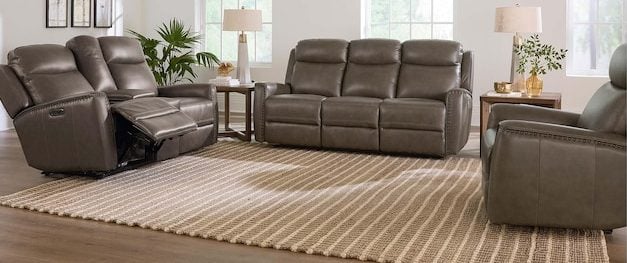 Bassett Club Level 3793-P62S Douglas Leather Power Reclining Sofa - Douglas Sable Bassett Club Level 3793-P62S Douglas Leather Power Reclining Sofa - Douglas Sable