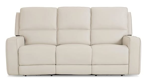 Bassett Club Level 3795-P62V Raymond Leather Power Reclining Sofa - Raymond Vanilla Bassett Club Level 3795-P62V Raymond Leather Power Reclining Sofa - Raymond Vanilla