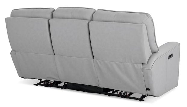 Bassett Club Level 3797-P62M Kenneth Leather Power Reclining Sofa - Kenneth Mist Bassett Club Level 3797-P62M Kenneth Leather Power Reclining Sofa - Kenneth Mist