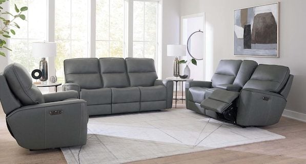 Bassett Club Level 3797-P0G Kenneth Leather Zero Gravity Power Recliner - Kenneth Gunmetal Bassett Club Level 3797-P0G Kenneth Leather Zero Gravity Power Recliner - Kenneth Gunmetal