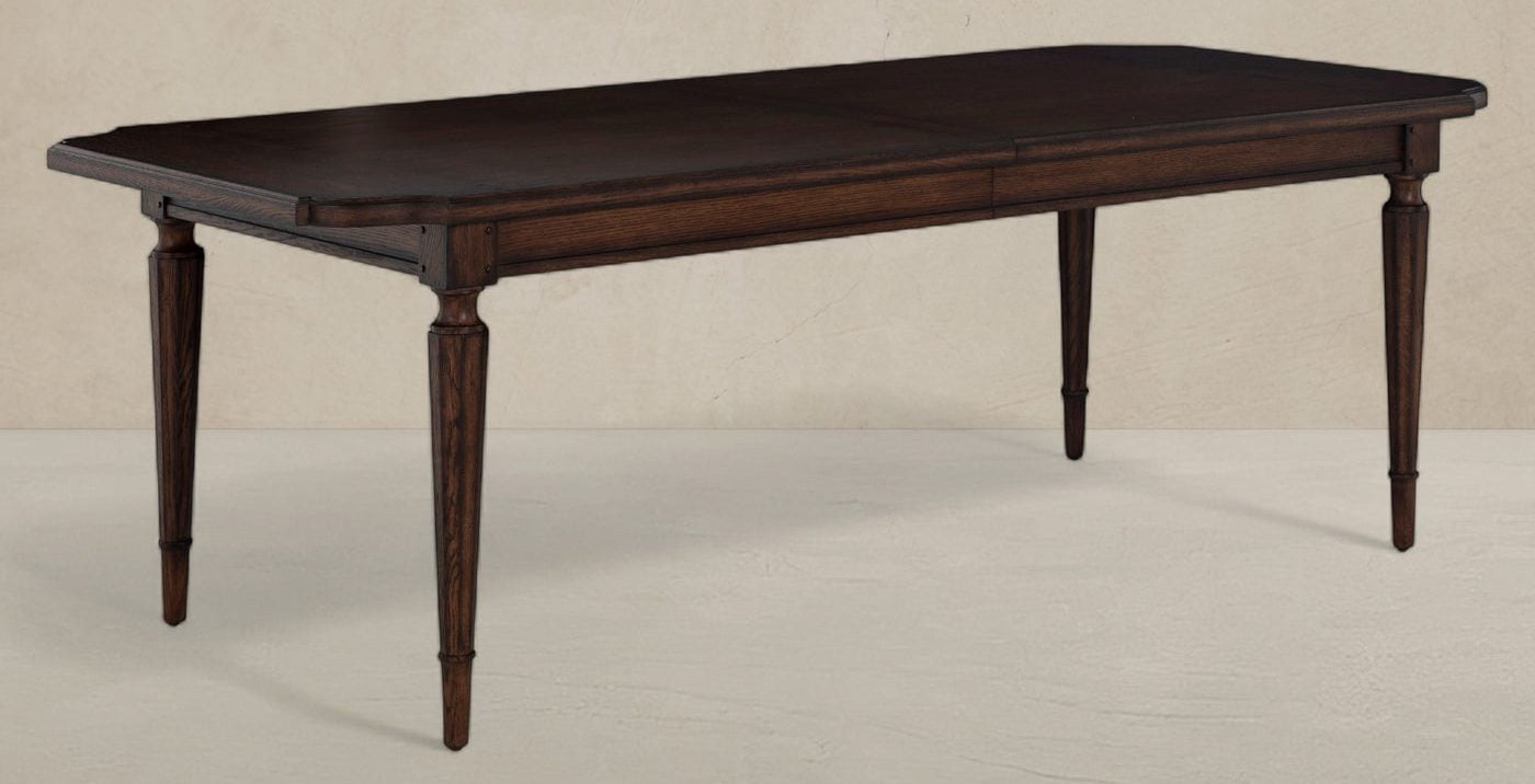 Gabby Home SCH-175977 Mathis Oak Rectangle Legged Extension Dining Table - Rustic Antique Oak