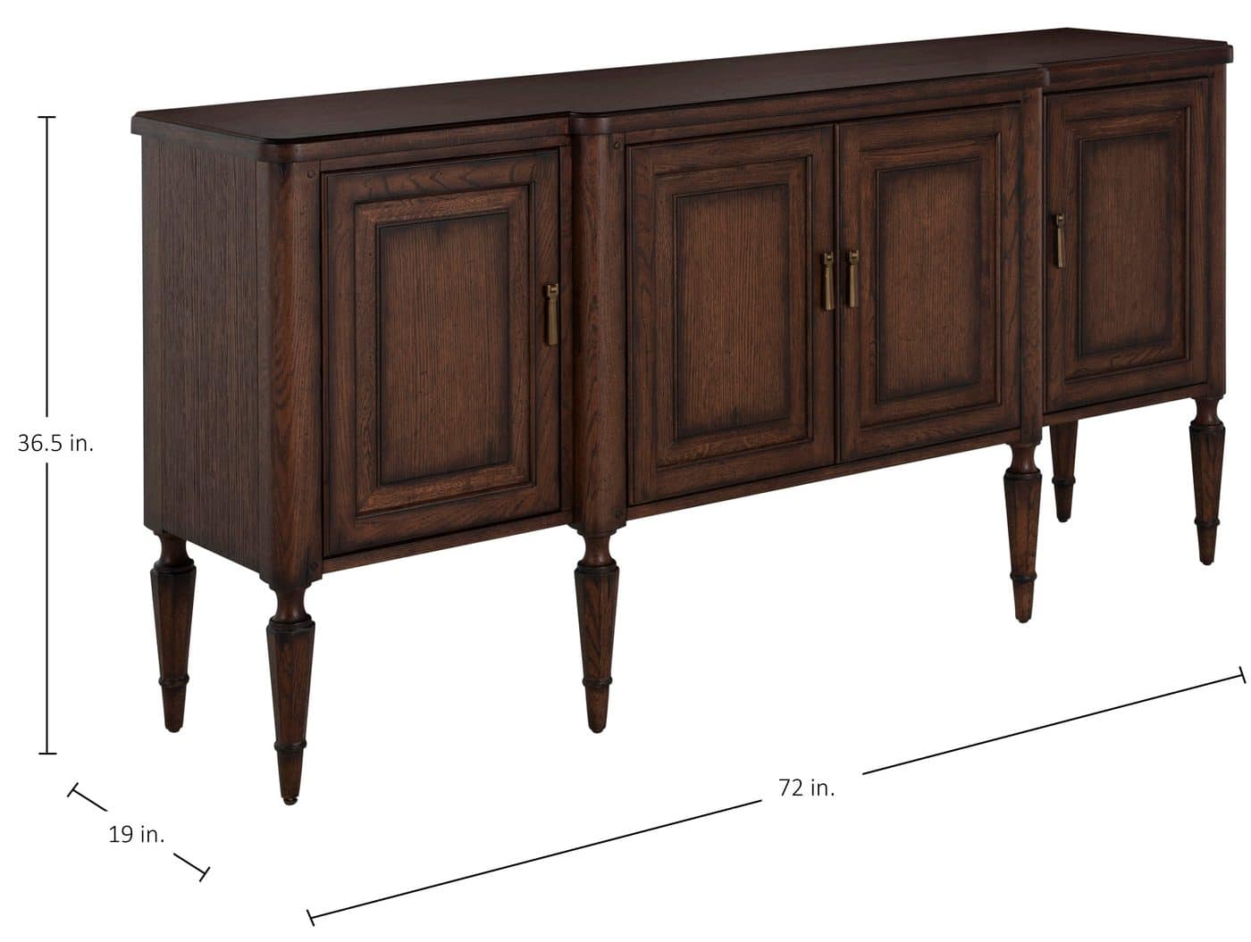 Gabby Home SCH-176051 Mathis Wood Sideboard - 3 Shelves, Rustic Antique ...