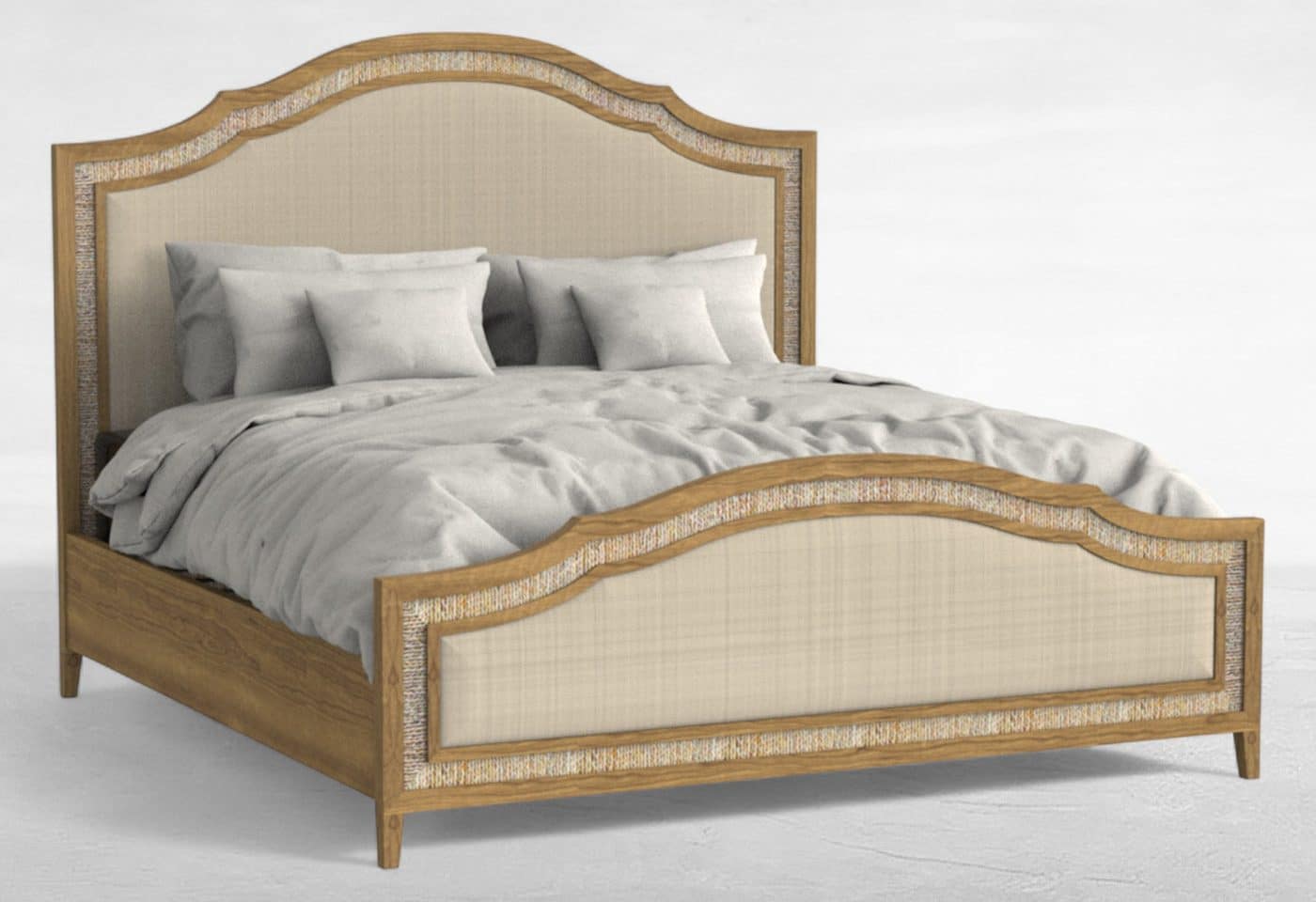 Gabby Home SCH-176065 Grand Bermuda Sungkai Wood Classic Bed - King, Sandbar