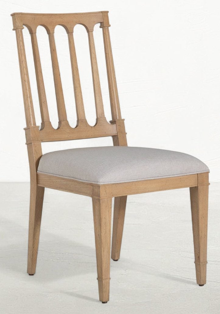 Gabby Home SCH-175995 Mathis Wood Sculpted Back Dining Side Chair - Rustic French Oak