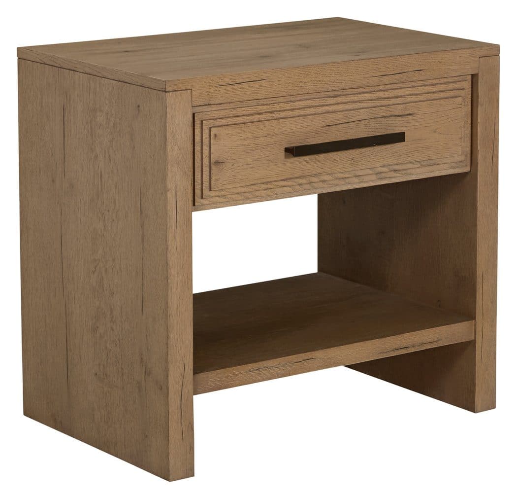 Gabby Home SCH-176034 Wren Oak Wood Nightstand - 1 Drawer, Dawn