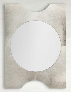 Gabby Home SCH-175028 Oakley Circle Accent Mirror - Natural Ivory