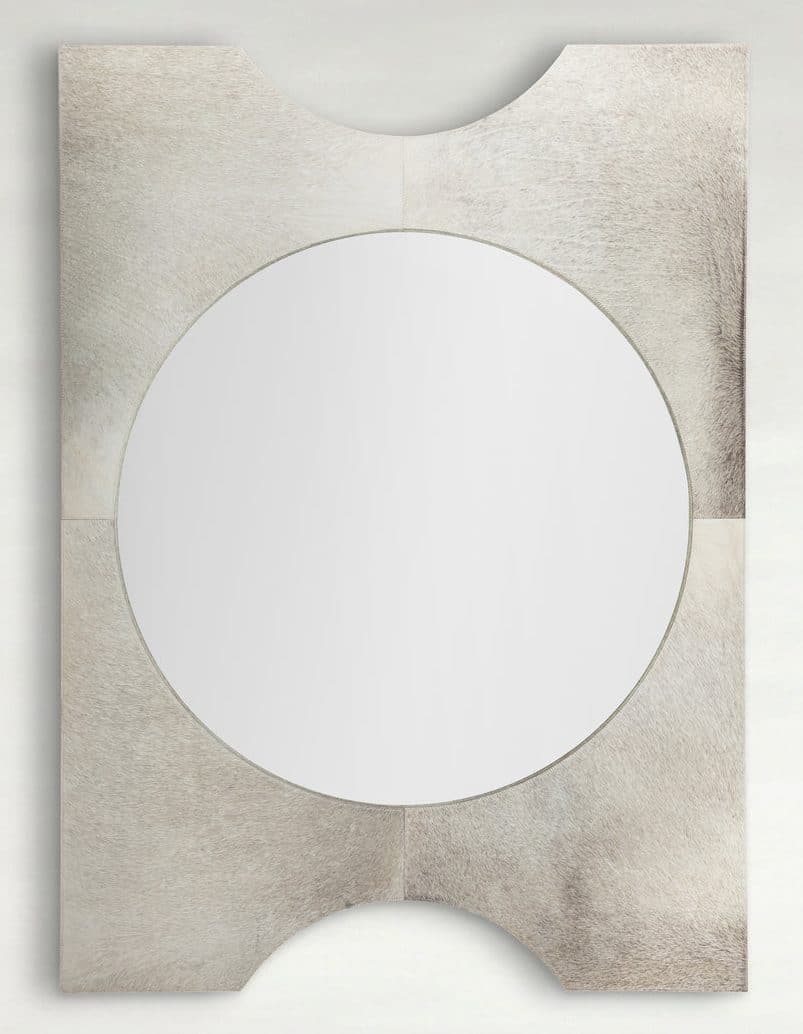 Gabby Home SCH-175028 Oakley Circle Accent Mirror - Natural Ivory