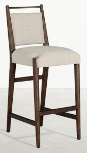 Gabby Home SCH-176007 Highland Oak Reclined Back Bar Stool - Dusk