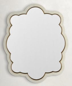 Gabby Home SCH-175040 Rianna Cloud Accent Mirror - Antique Brass Trim