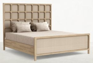 Gabby Home SCH-176061 Astwood Mahogany Wood Moroccan Bed - King, Drift
