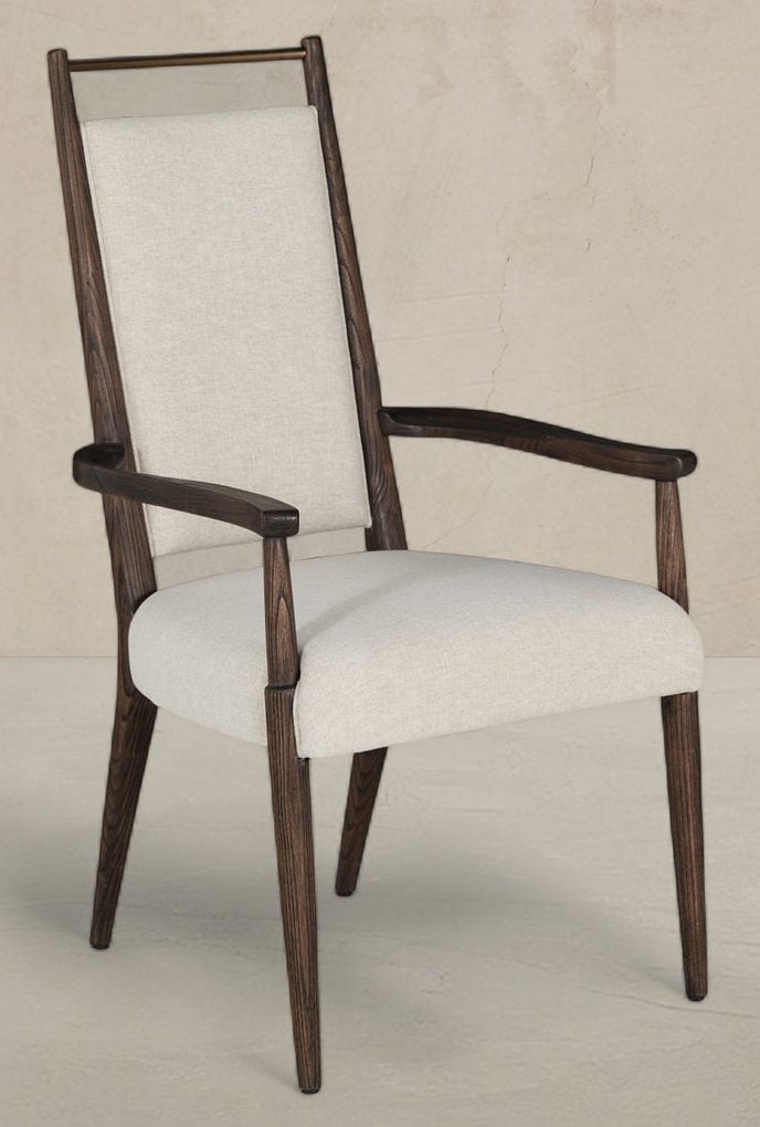 Gabby Home SCH-175987 Highland Oak High Back Dining Arm Chair - Dusk