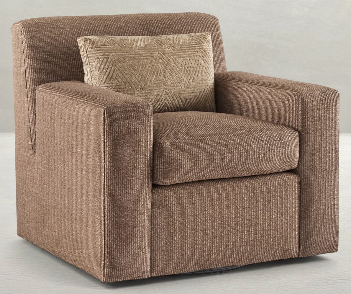 Gabby Home SCH-3060SW Brannan Upholstered Swivel Chair - Track Arms