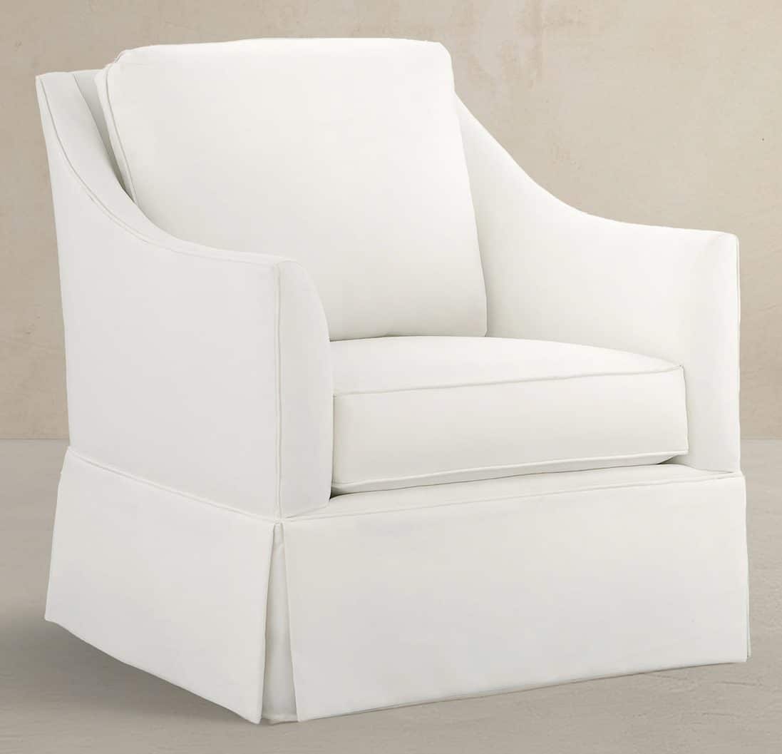 Gabby Home SCH-1007 Baldwin Upholstered Swivel Rocker - Swoop Arms
