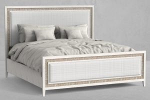 Gabby Home SCH-176067 Grand Bermuda Sungkai Wood Bed - King, Whitewash