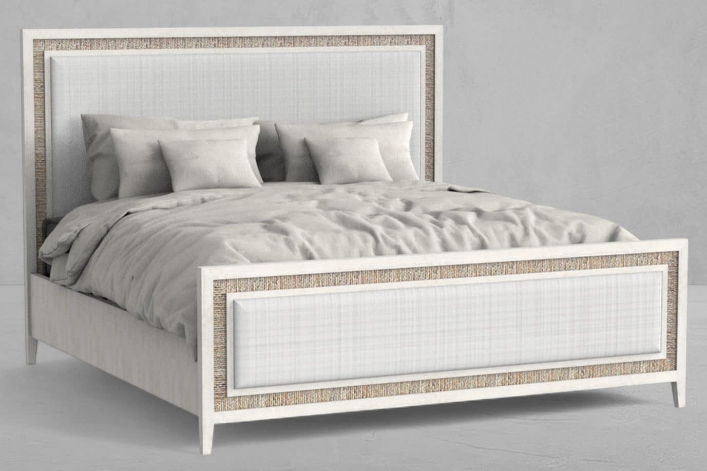 Gabby Home SCH-176067 Grand Bermuda Sungkai Wood Bed - King, Whitewash