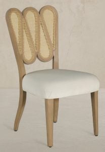 Gabby Home SCH-175998 Wave Mahogany Curved Frame Dining Side Chair - Drift