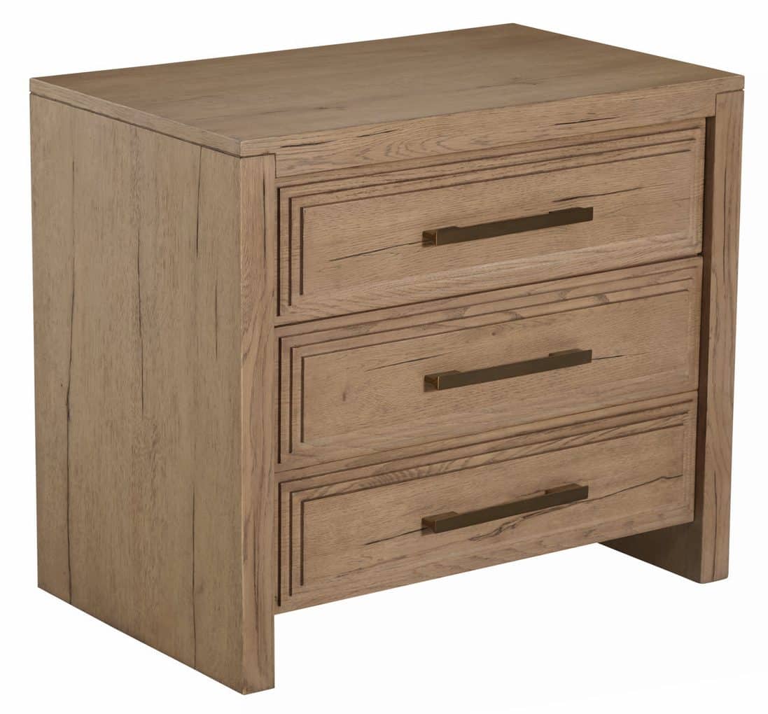 Gabby Home SCH-176036 Wren Oak Wood Chest - 3 Drawers, Dawn