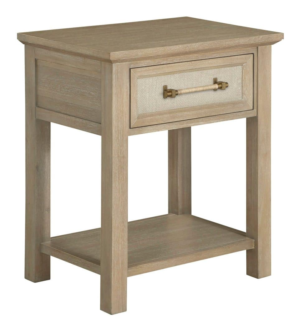 Gabby Home SCH-176016 Astwood Mahogany Wood Nightstand - 1 Drawer, Drift