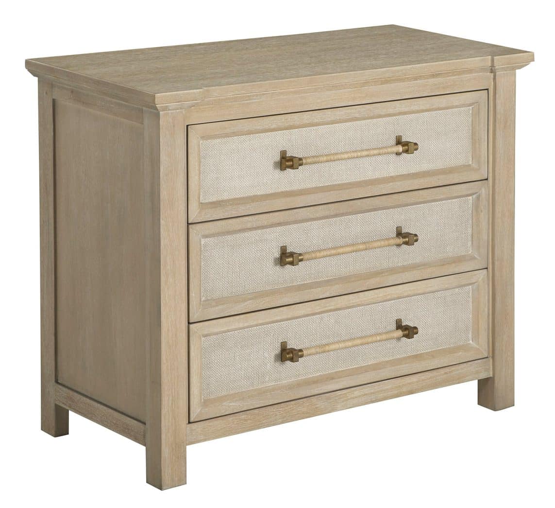 Gabby Home SCH-176017 Astwood Mahogany Wood Nightstand - 3 Drawers, Drift