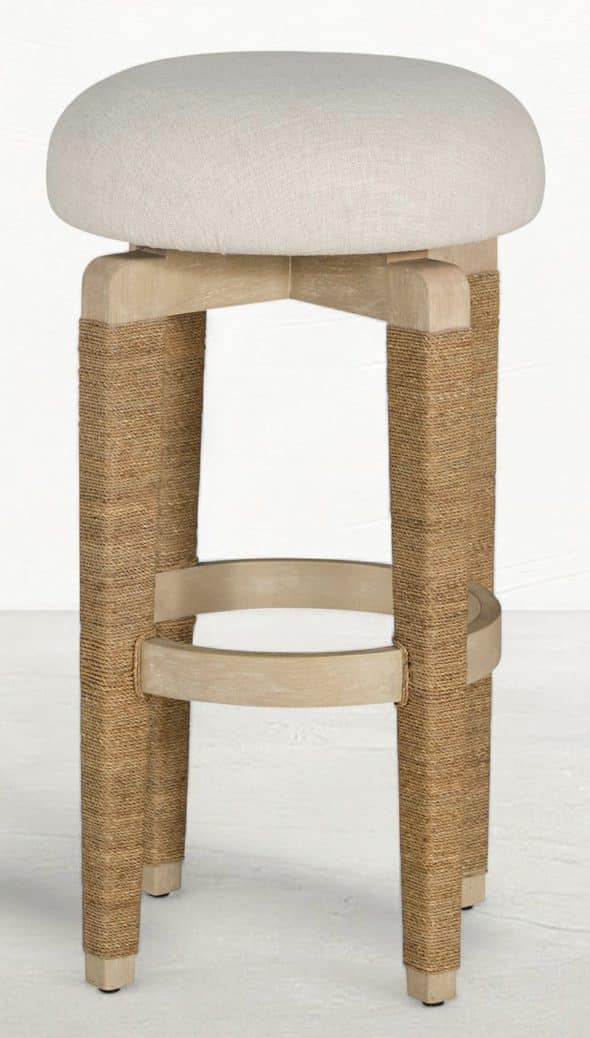 Gabby Home SCH-176008 Maris Mahogany Swivel Bar Stool