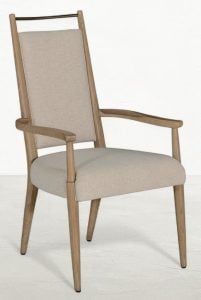 Gabby Home SCH-175986 Highland Oak High Back Dining Arm Chair - Dawn