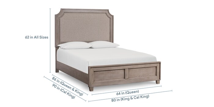 Bassett 2768-K163 Ventura Upholstered King Bed Chalk Slate Bassett 2768-K163 Ventura Upholstered King Bed Chalk Slate