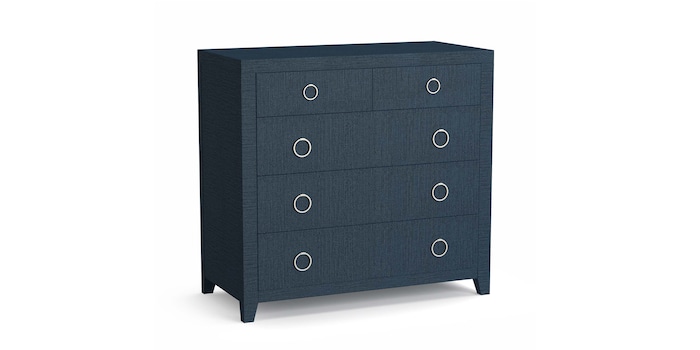 Bassett Furniture 6R68-0620Z Ventura Raffia Chest Pacific Blue