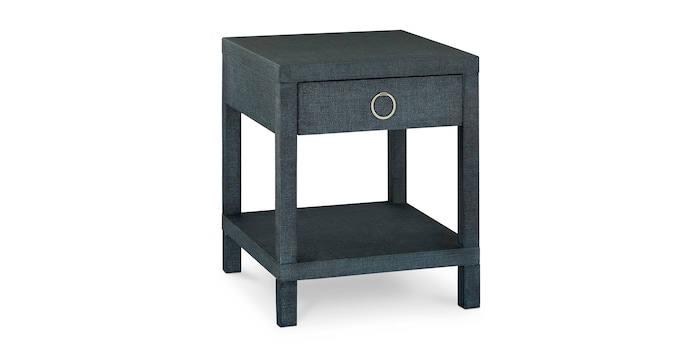Bassett 6R68-0665Z Ventura Raffia End Table Pacific Blue