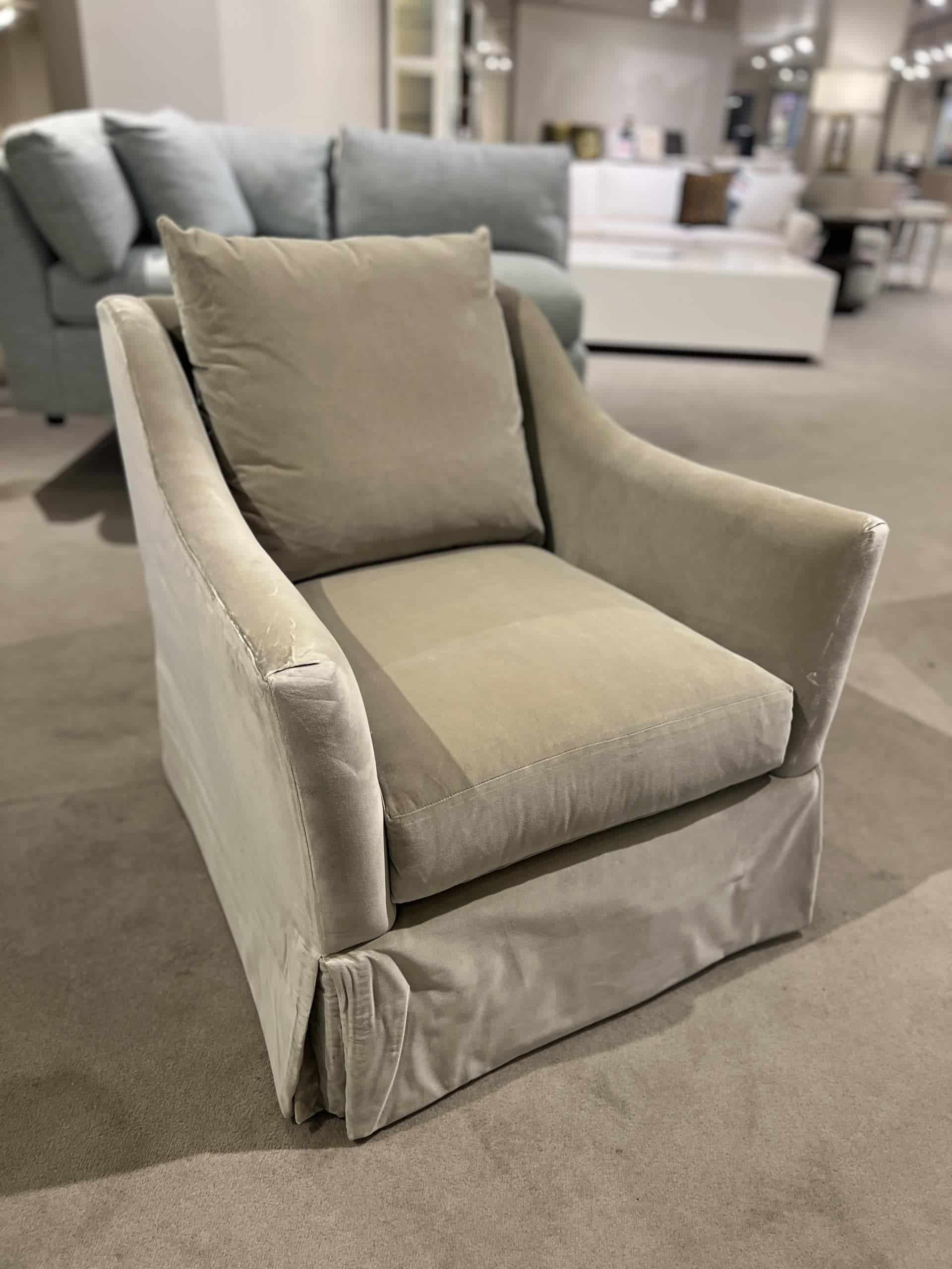 Highland House 2619SW/120 Atwood Skirted Swivel Chair